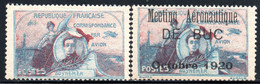 193.FRANCE.1920  GUYNEMER AND DE BUC AVIATION MEETING LABELS MNH - Luchtvaart