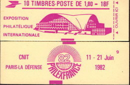 CARNET 2220-C 3 Liberté De Delacroix "PHILEXFRANCE 82" Lilas, Fermé, Parfait état Bas Prix RARE - Moderne : 1959-...