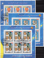 Set 4 US-spaceteam 1960-1975 Jemen 864+873+883KB O 18€ Montgolfier Raumfahrt Gemini 4 Apollo 11 M/s Blocs Bloque Bf NASA - Collezioni