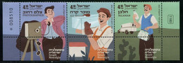 XG0897 Israel 2021 Photographers From All Walks Of Life, Icemaker, Milkman 3V With Foreign Stamps With Ticket - Neufs (sans Tabs)