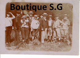Photo Personne Homme Groupe Chapeau Promenade Foret De Marly 1901 Nature Exterieur 8.5x6cm - Anonymous Persons
