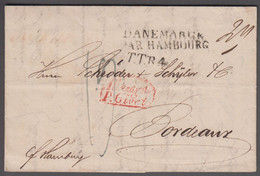 1835. DANMARK. TTR4 + DANEMARCK PAR HAMBOURG + ALLEMAGNE P. GIVET To Bordeaux From Co... () - JF421534 - ...-1851 Voorfilatelie