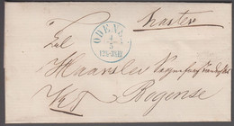 1861. DANMARK. Very Nice Cover Cancelled ODENSE 4 5 In Blue. Red Seal Reverse FYENS S... () - JF421536 - ...-1851 Prefilatelia