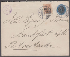 1905. DANMARK. 15 Øre On 24 Øre On 5 øre Envelope To Germany From FREDERICIA 18.6.05.... (Michel 41) - JF421548 - Storia Postale