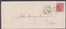 1871. DANMARK. Tjeneste.4 SK.  Cancelled 51 + ODENSE 7 6 1POST To Søby Thurup Pr. Ass... (Michel Di 2A) - JF421550 - Service