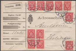 1913. DANMARK TJENESTE. 10 Øre Red. Perf. 12 3/4, Wm. New Crown. 11 Ex 10 øre On Adre... (Michel D10A) - JF421562 - Service