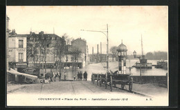 AK Courbevoie, Inondation De Janvier 1910, Place Du Port, Hochwasser - Inondations