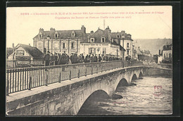 AK Sens, Inondation De Janvier 1910, Organisation Des Secours Au Pont-au-Diable, Hochwasser - Inondations