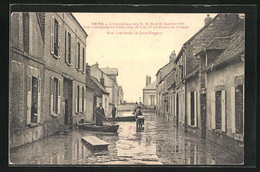 AK Sens, Inondation De Janvier 1910, Rue Lepelletier De Saint-Fargeau, Hochwasser - Inondations