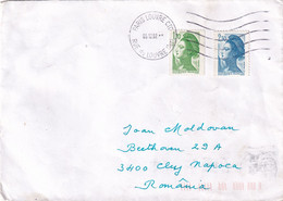 A9396 - LETTER FROM PARIS LOUVRE CTC 2002 REPUBLIK FRANCAISE USED STAMPS ON COVER SENT TO BUCHAREST ROMANIA - Lettres & Documents