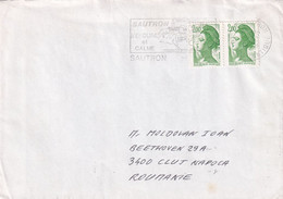 A9401- LETTER FROM SOUTRON 1989  REPUBLIK FRANCAISE USED STAMPS ON COVER SENT TO CLUJ NAPOCA  ROMANIA - Storia Postale