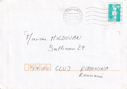 A9402- LETTER FROM STRASBOURG 2000  REPUBLIK FRANCAISE USED STAMPS ON COVER SENT TO BUCHAREST  ROMANIA - Lettres & Documents