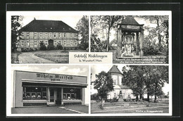 AK Wunstorf, Schloss Ricklingen, Denkmal Des Herzogs Albrecht Von Sachsen-Lüneburg, Geschäft Wilhelm Murtfeld, Kirche - Wunstorf