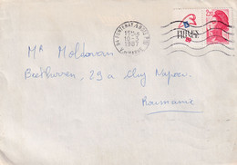 A9404- LETTER FROM FONTENAY 1987 REPUBLIK FRANCAISE USED STAMPS ON COVER SENT TO CLUJ NAPOCA  ROMANIA - Lettres & Documents