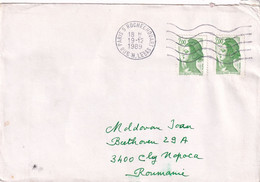 A9406- LETTER FROM PARIS ROCHECHOUART 1989 REPUBLIK FRANCAISE USED STAMPS ON COVER SENT TO CLUJ NAPOCA  ROMANIA - Storia Postale