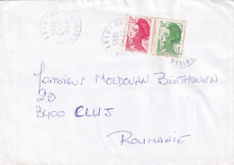 A9407- LETTER FROM OISE 1995 REPUBLIK FRANCAISE USED STAMPS ON COVER SENT TO CLUJ NAPOCA  ROMANIA - Covers & Documents
