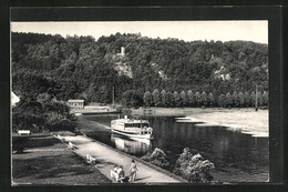 AK Karlshafen / Weser, Hessische Klippen Mit Hugenottenturm Und Dampfer - Bad Karlshafen