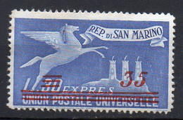 1947 S. Marino - Espresso N.18 Sovrast.  35 Su 30 Integro MNH** - Timbres Express