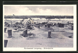 AK Langeoog, Strandpartie Mit Strandkörben - Langeoog