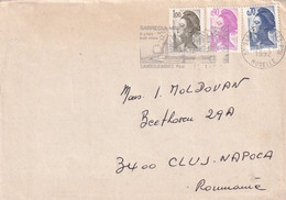 A9415- LETTER FROM SARREGUEMINES 1992 REPUBLIK FRANCAISE USED STAMPS ON COVER SENT TO CLUJ NAPOCA ROMANIA - Cartas & Documentos