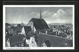 AK Eckernförde, Totalansicht Der St. Nicolaikirche - Eckernfoerde