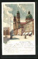 Künstler-AK Heinrich Kley: München, Theatinerkirche Mit Vorplatz - Kley