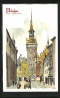 Künstler-AK Heinrich Kley: München, Altes Rathaus - Kley
