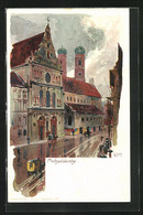 Künstler-AK Heinrich Kley: München, St. Michael Kirche - Kley