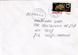 A9430-  LETTER FROM BISTRITA NASAUD 2002 ROMANIA USED STAMPS ON COVER ROMANIAN POSTAGE SENT TO CLUJ NAPOCA - Storia Postale