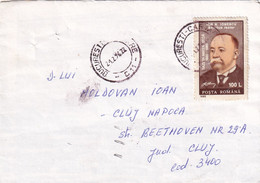A9431-  LETTER FROM BUCHAREST 1996 ROMANIA USED STAMPS ON COVER ROMANIAN POSTAGE SENT TO CLUJ NAPOCA - Lettres & Documents