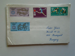 AD049.22  Bulgaria Cover - Stamps  Sport  Skate Skating  Ice Hockey Swimming  Canoing Canoe - Lettres & Documents