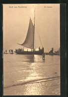 AK Norderney, Segelboot Am Strande Im Sonnenlicht - Norderney