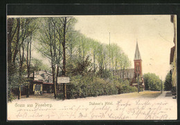 AK Pinneberg, Ortspartie Mit Hotel Stahmer Und Blick Zur Kirche - Pinneberg