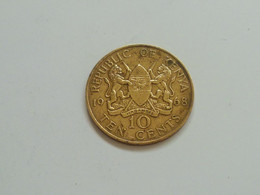Vintage ! 1 Pc. Kenya - 1968 Ten (10) Cents Coin (#154-A) - Kenya