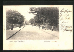 AK Elmshorn, Schulstrasse Mit Passanten - Elmshorn