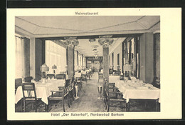 AK Borkum, Hotel Der Kaiserhof, Innenansicht Weinrestaurant - Borkum