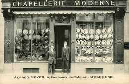 Mulhouse * Devanture Chapellerie Moderne Alfred MEYER 9 Faubourg De Colmar * Commerce Magasin Chapeaux Hat - Mulhouse