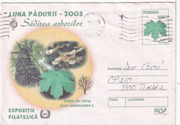 A9470- PHYLATELIC EXHIBITION FOREST MONTH 2003, CLUJ ROMANIA 2003 ROMANIAN POSTAGE STAMP COVER STATIONERY - Briefmarkenausstellungen