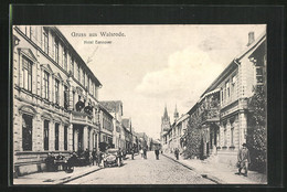 AK Walsrode, Ortspartie Mit Hotel Hannover Und Passanten, Blick Zur Kirche - Walsrode