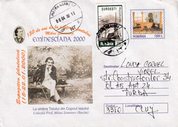 A9513-PHYLATELIC EXPO EMINESCIANA 2000,EMINESCU PORTRAIT PAINTING, PIATRA NEAMT 2000 COVER STATIONERY ROMANIA USED STAMP - Briefmarkenausstellungen