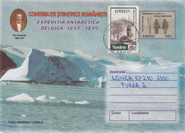 A9523- ANTARCTIC EXPEDITION " BELGICA " 1897-1899 EMIL RACOVITA, DUMBRAVA 2000 ROMANIA COVER STATIONERY USED STAMP - Antarctic Expeditions