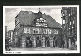 AK Minden I.W., Am Rathaus - Minden