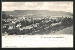 AK Gandersheim, Blick Auf Den Ort Mit Bahnanlagen Von SW Her - Bad Gandersheim