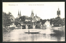 AK Merseburg /Saale, Schloss Mit Waterloobrücke - Merseburg