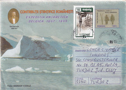 A9533- ANTARCTICA EXPEDITION BELGICA ROMANIAN EXPLORERS,PITESTI 2000 ROMANIA COVER STATIONERY USED STAMP - Antarctic Expeditions