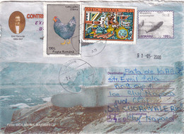 A9534- ANTARCTIC EXPEDITION BELGICA ROMANIAN EXPLORERS,CUGIR 2000 ROMANIA COVER STATIONERY USED STAMPS - Antarctic Expeditions