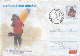 A9535- UCA MARINESCU-ROMANIAN EXPLORER AT NORTH POLE, ORADEA 2006 ROMANIA COVER STATIONERY - Polar Explorers & Famous People