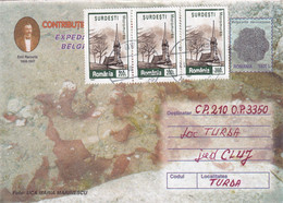 A9541- ROMANIAN SCIENTIFIC CONTRIBUTIONS ANTACTIC EXPEDITION BELGICA,ROMANIA COVER STATIONERY USED STAMPS - Explorateurs & Célébrités Polaires