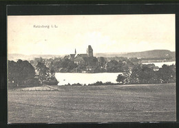 AK Ratzeburg I.L., Ortspanorama Mit Der Kirche Vom Feld Aus - Ratzeburg