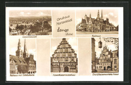 AK Lemgo, Gesamtansicht, Am Rathaus, Das Hexenbürgermeisterhaus, Rathaus Mit Nikolaikirche - Lemgo